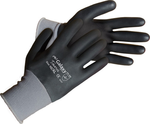 Γάντια νιτριλίου πλήρως καλυμμένα μαύρα